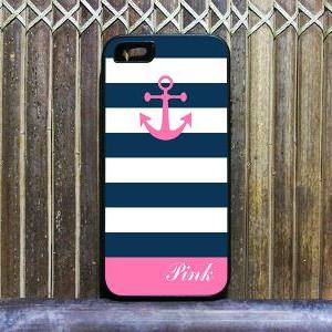 Anchor Navy Pink Pattern For Iphone 5 Case, Iphone..