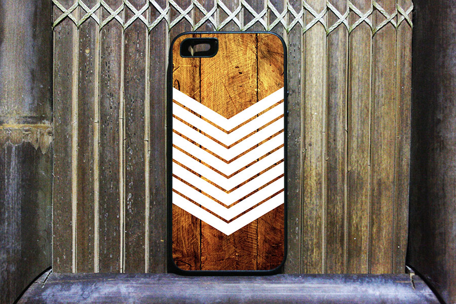 Wood White Chevron Pattern For Iphone 5 Case, Iphone 5 Case, Iphone Cover